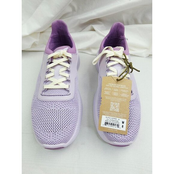 Olukai Island Hopper Size 8 Womens Lilac Crushed Grape Low Lace Fashion Sneakers - Picture 3 of 14